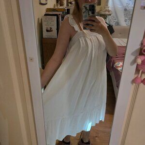 Ruffle Feminine Loose Fit Summer Maxi Dress Angel Housewife Cozy Chic